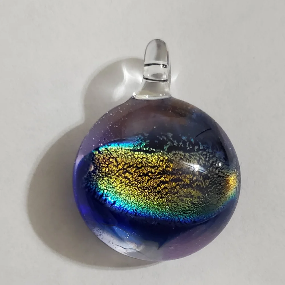 Blue Glass Pendant - Picture 2 of 5